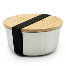 Environmentally Snack Lunch Containers With Bamboo Lid